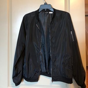 Thin Black Bomber Jacket