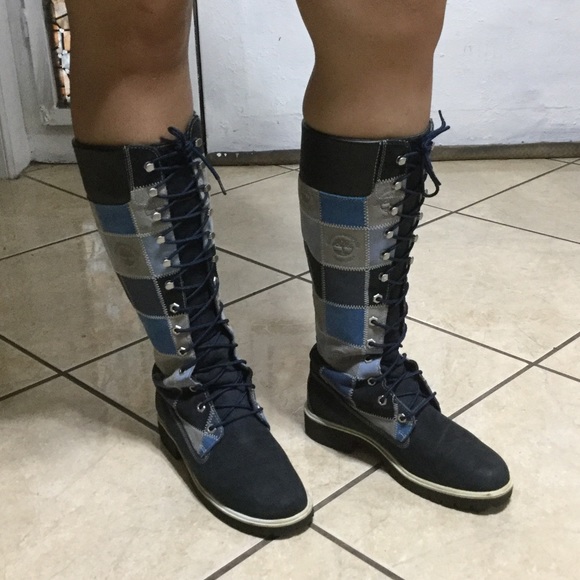 patch timberland field boots