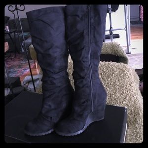 Suede Knee- High Boots (Carlos Santana)