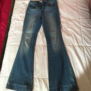 High rise flare denim jeans
