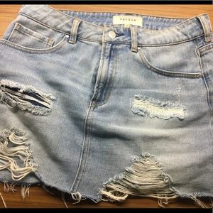 Frayed Pacsun Jean Skirt