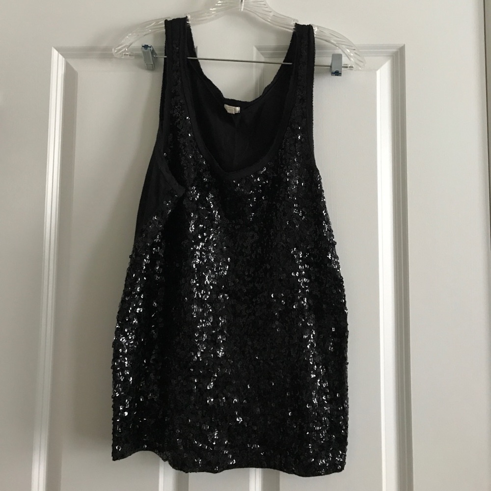 JCREW Black Sequin Tank