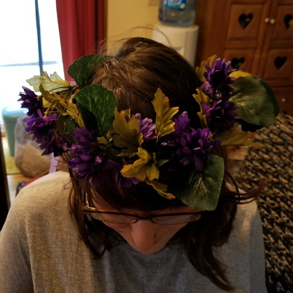 Floral headpiece crown