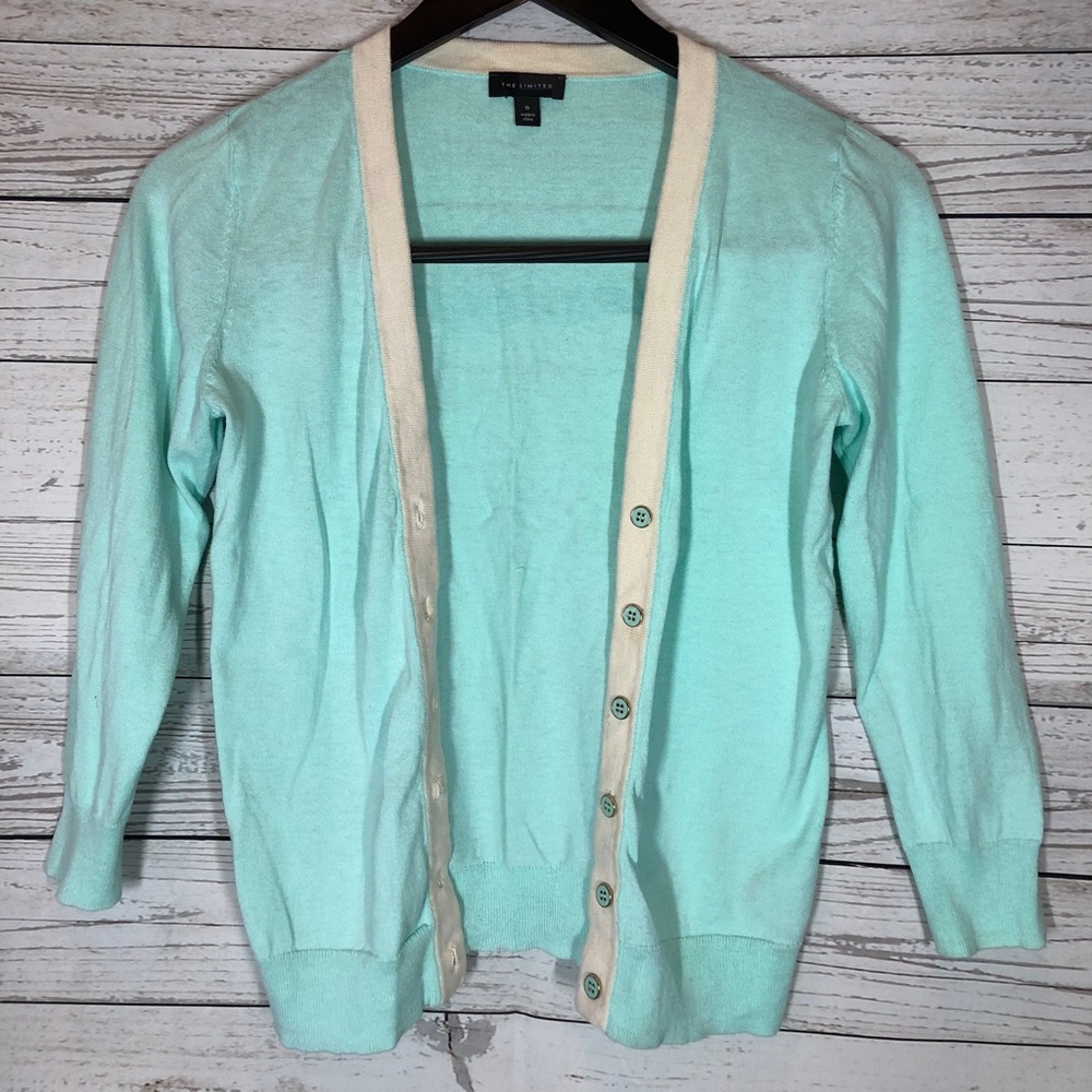 The Limited Mint Aqua Cardigan