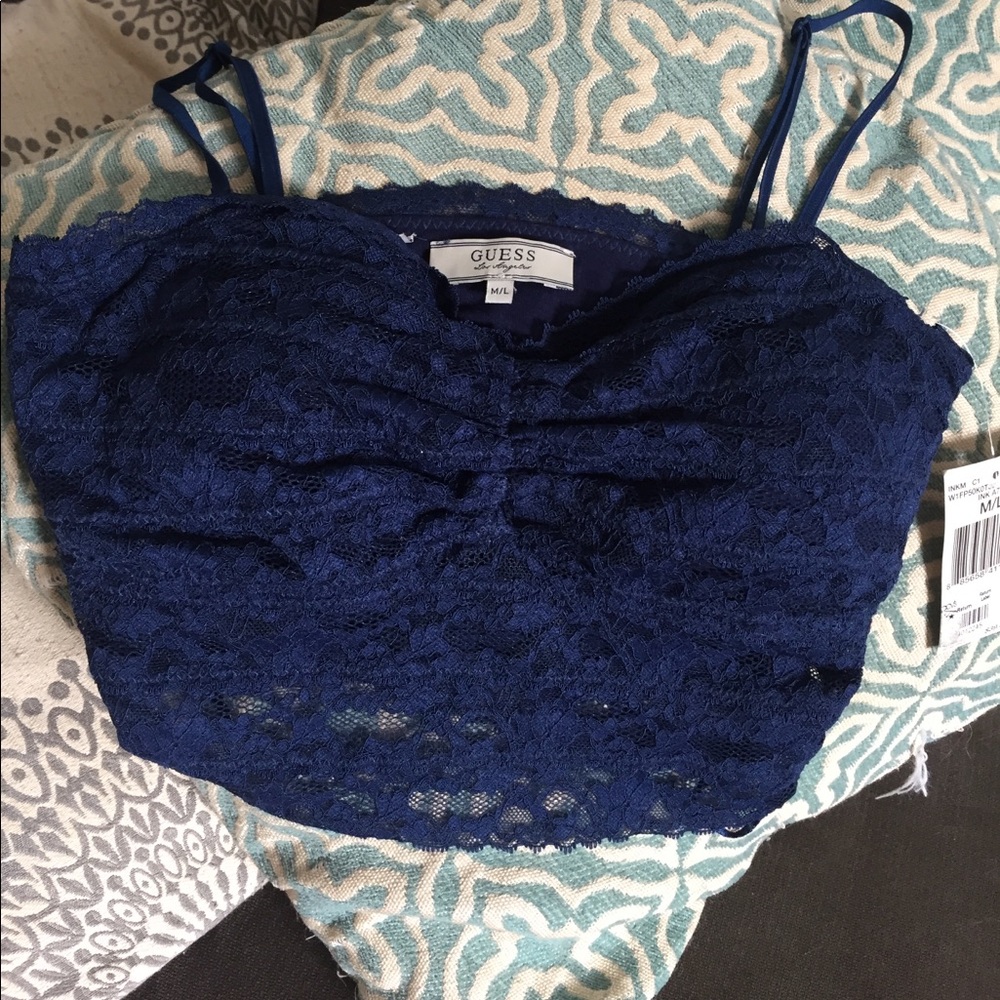 Guess Navy Lace Bralette