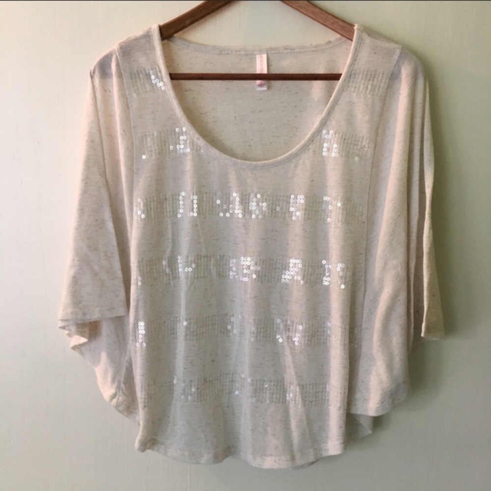 Xhileration / Sequin striped blouse