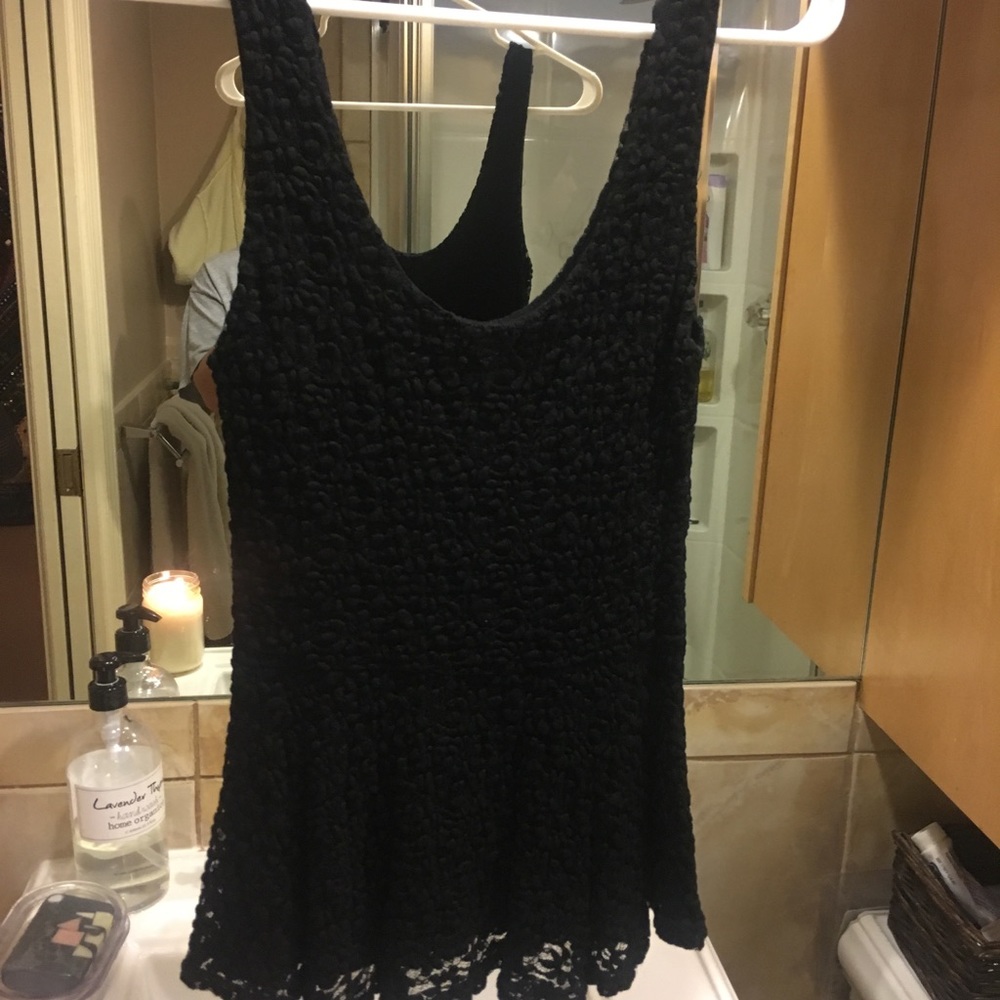 Black Peplum Tank