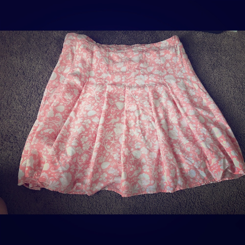 Lined pull on pleated mini