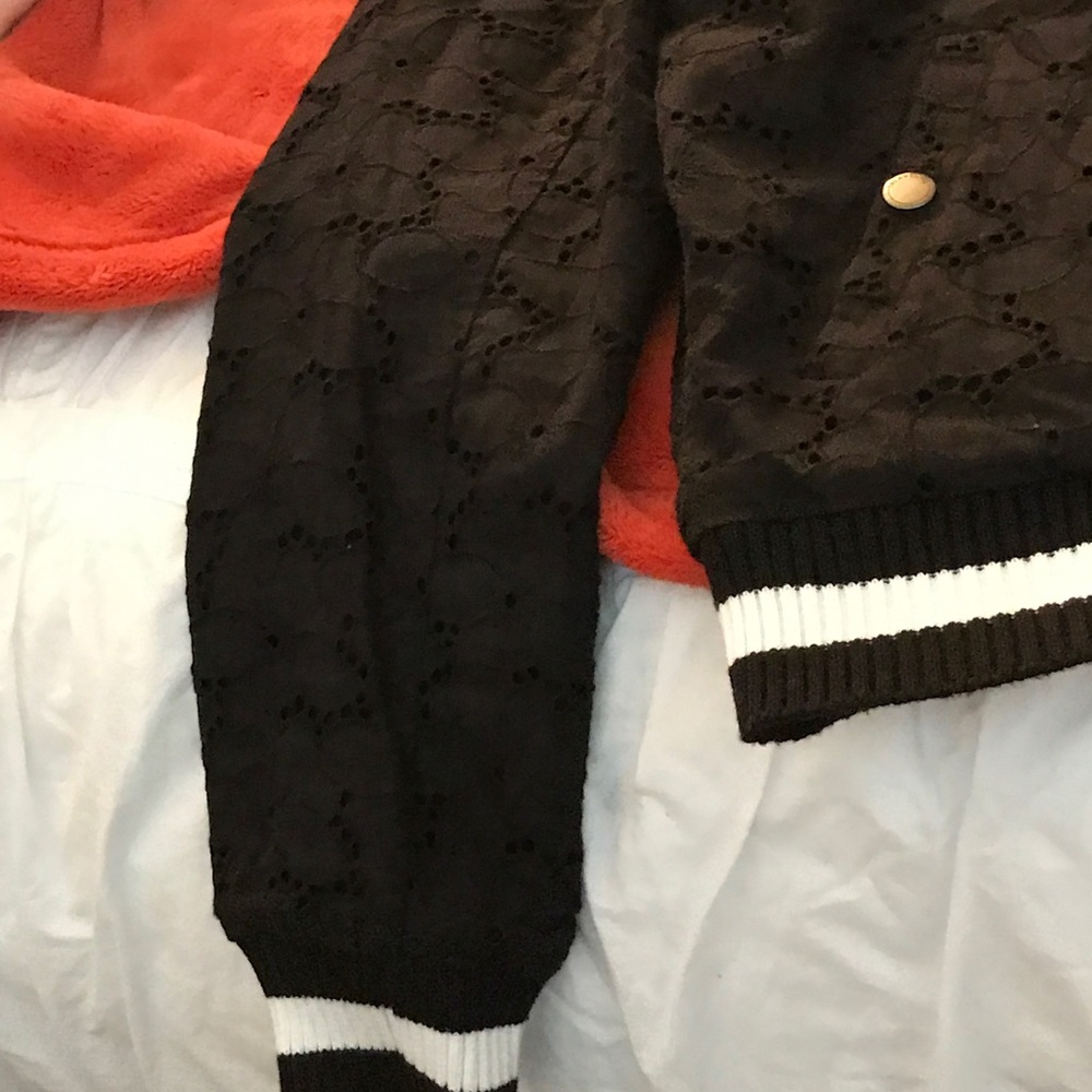 Eyelet Bomber Jacket - image 3