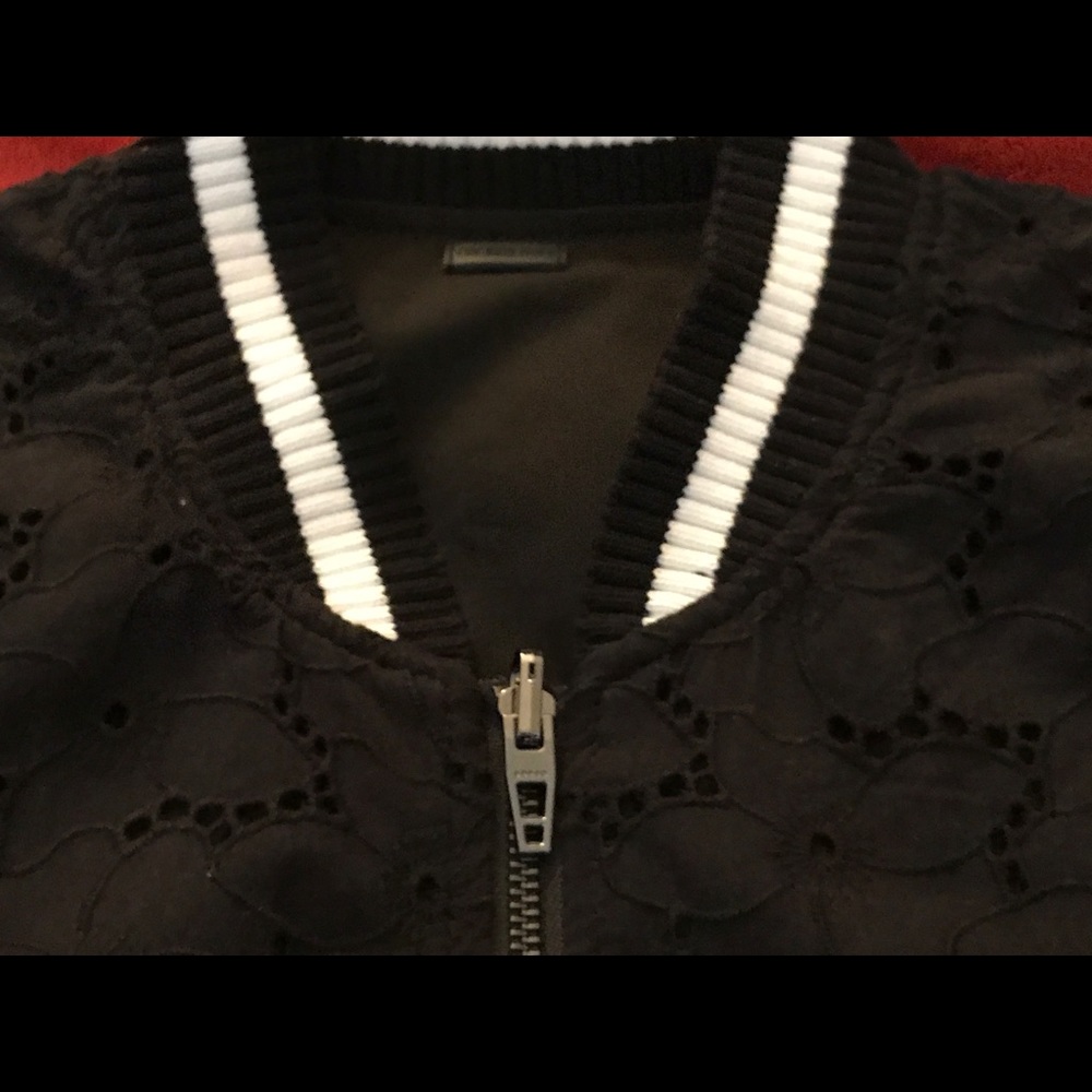 Eyelet Bomber Jacket - image 7