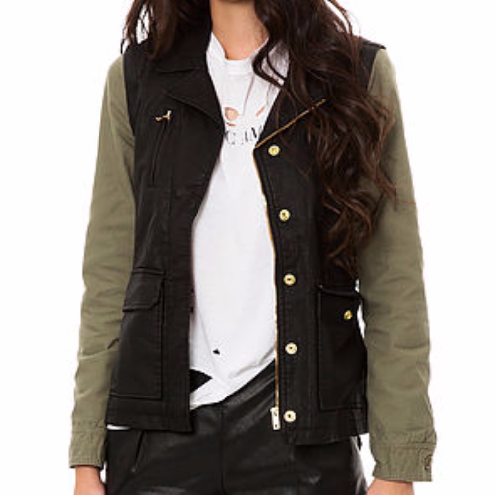 OBEY Hearst Faux Leather Convertible Jacket / Vest