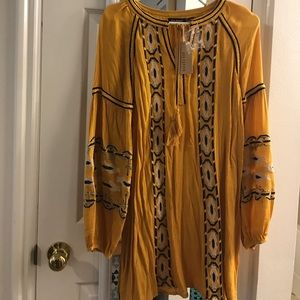 Blu Pepper Mustard Yellow Dress