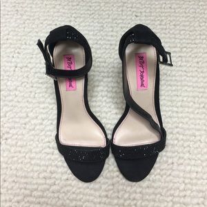 Betsey Johnson black studded heels