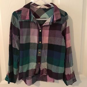 H & M plaid girls shirt, size 5-6