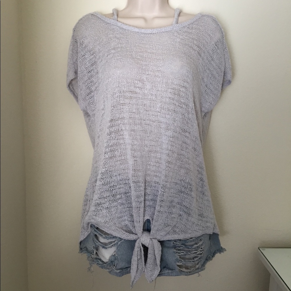 Grey Knit Top