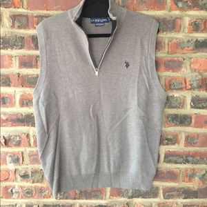 Men's Polo Quarter Zip Sweater vest