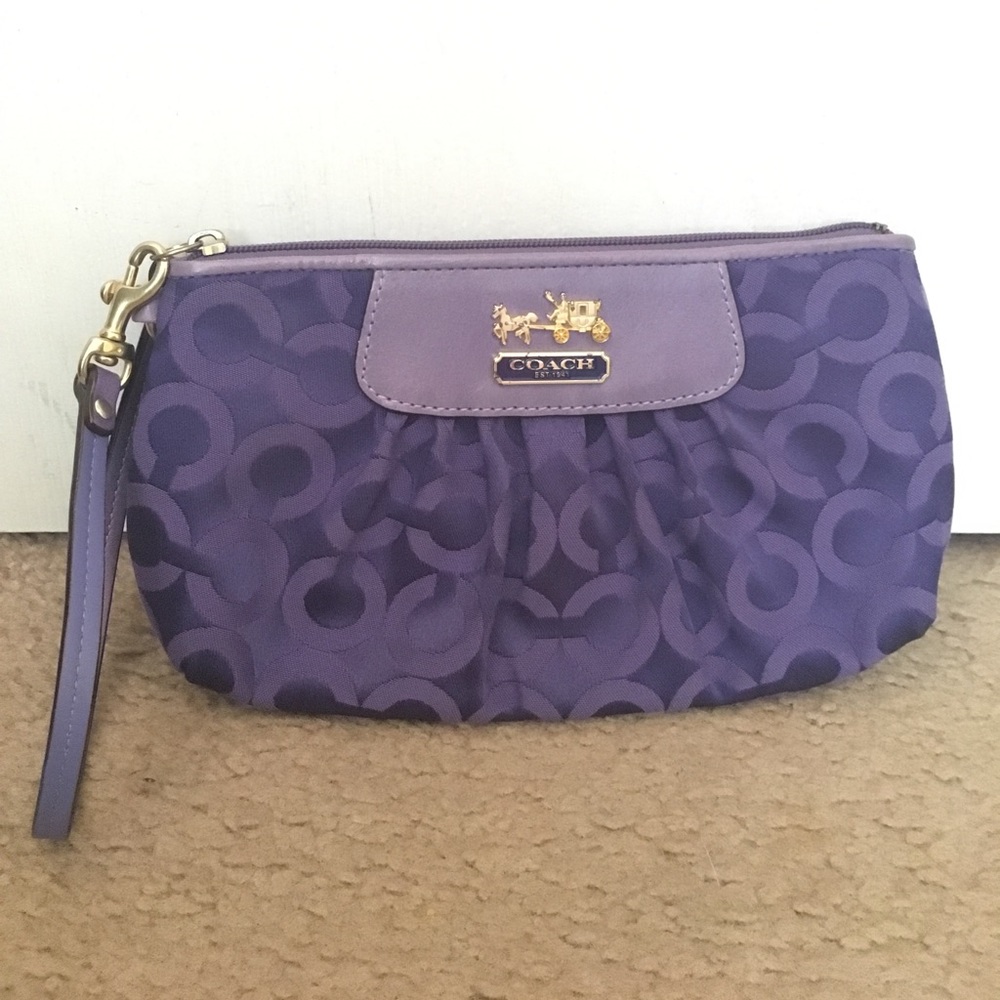 Purple Coach Wristlet
