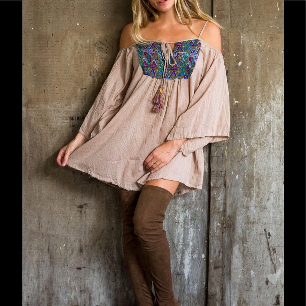 Beautiful cold shoulder dress