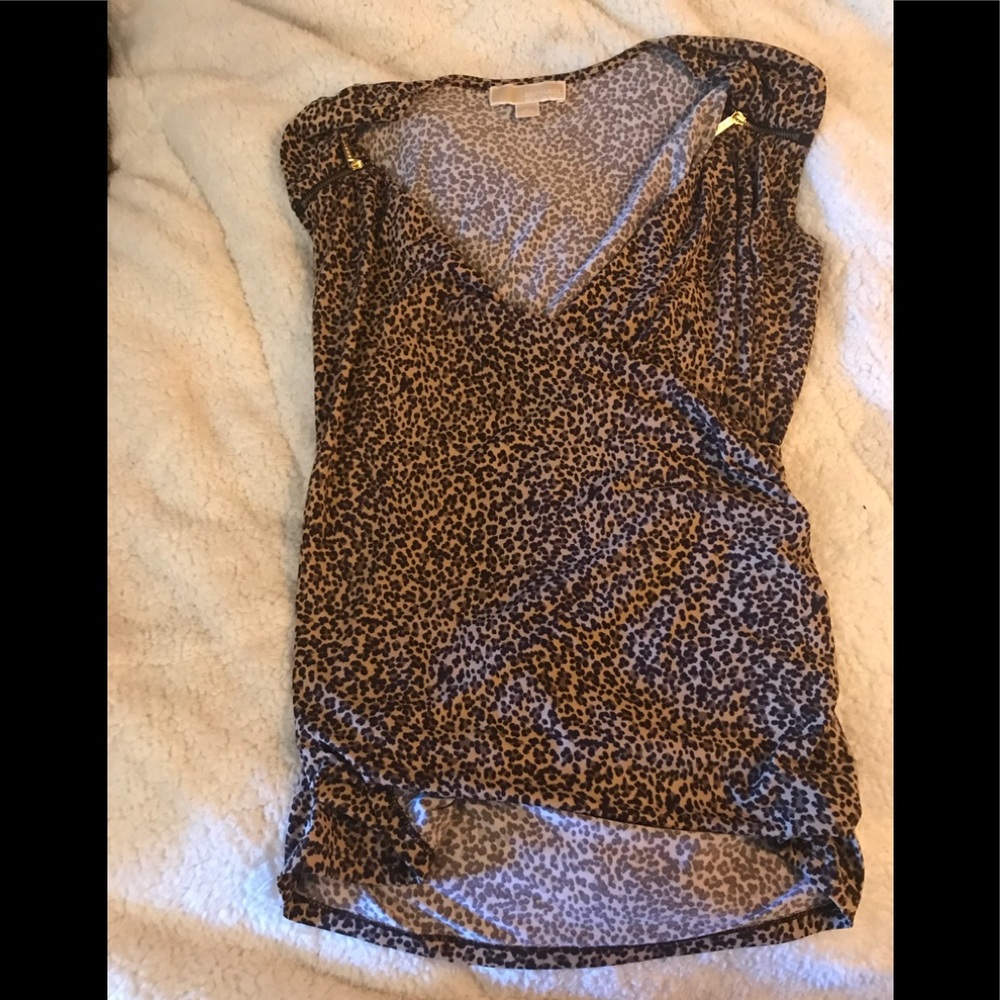 Leopard print dress top