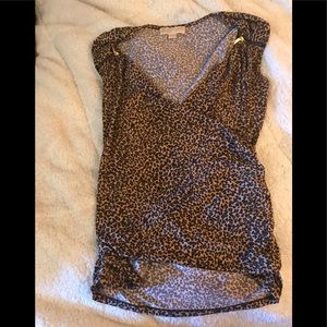 Leopard print dress top