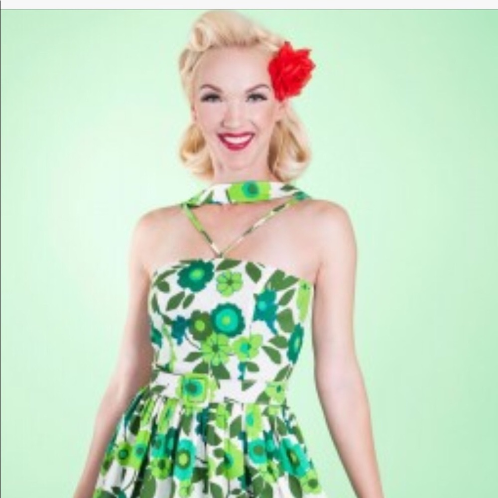 Tatyana green floral swing dress 4xl