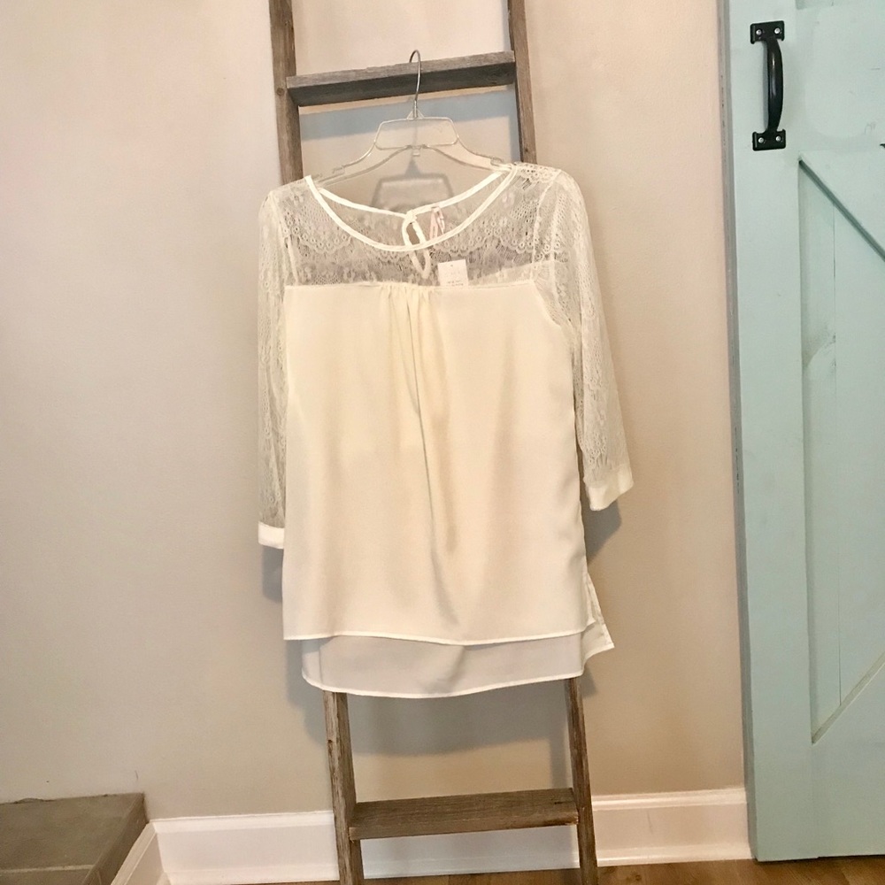 Ivory lace blouse
