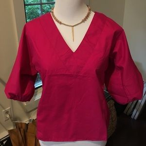 NWT open tied back pink top!