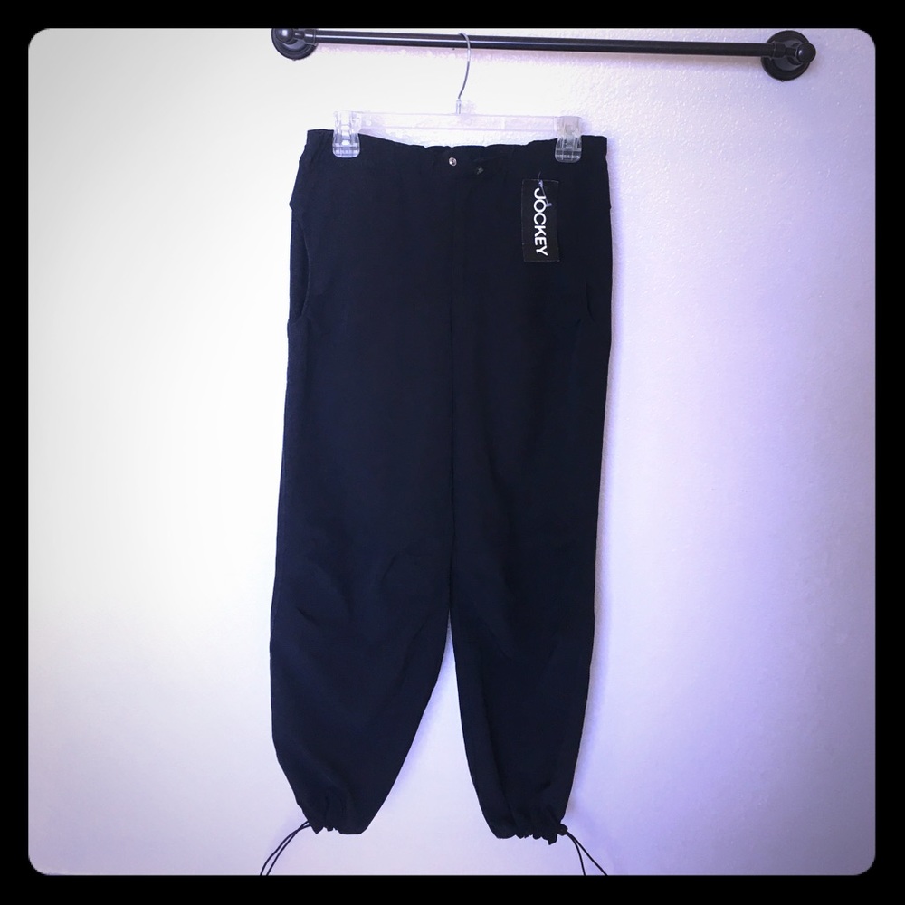 Jockey black polyester spandex joggers
