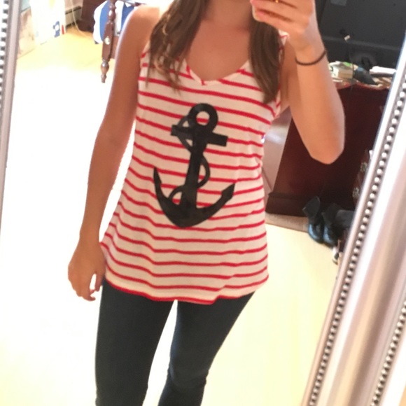Racerback nautical tank - Picture 1 of 2