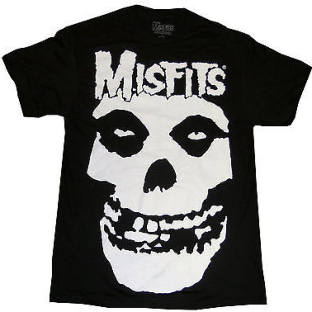 MISFITS Licensed Skull Black Tee T-Shirt