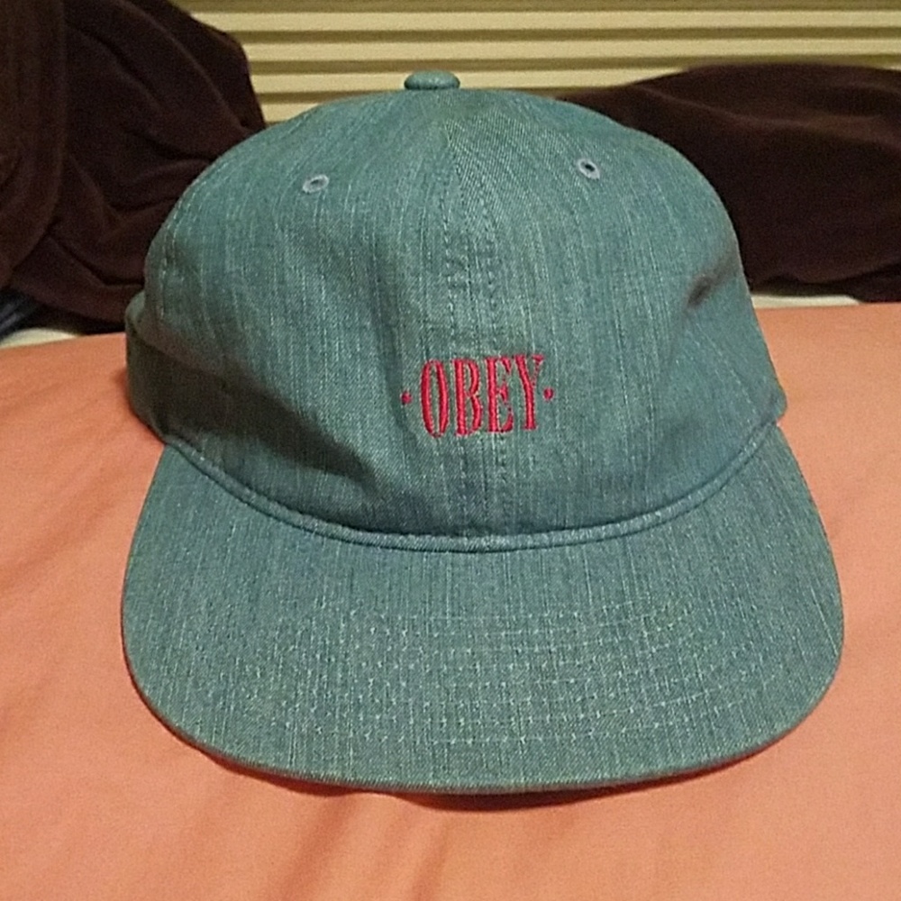 Obey Denim Embroidered Strapback