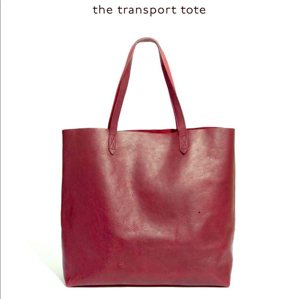 Almost new Madewell burgundy tote!