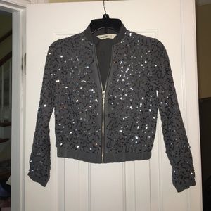 Grey w/ sequins Abercrombie Kids jacket