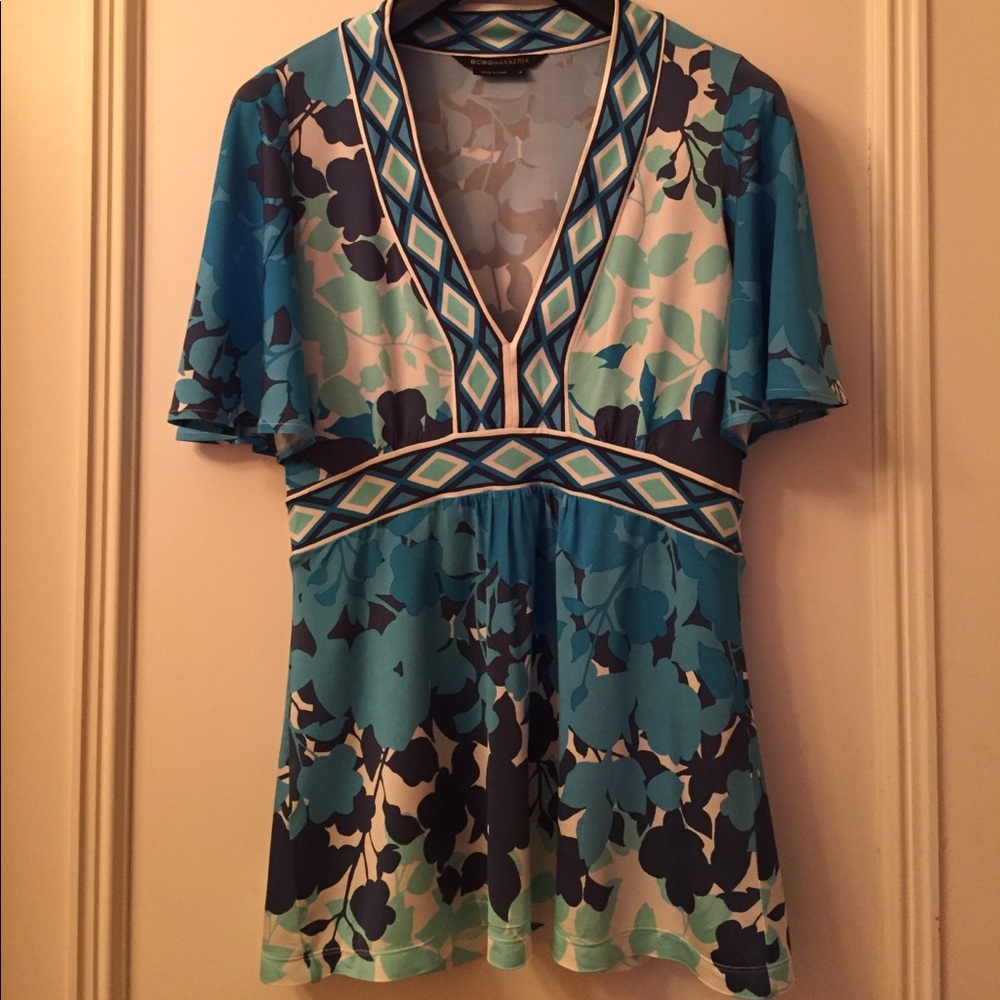 BCBG Max Azria Short Bell Sleeve Top