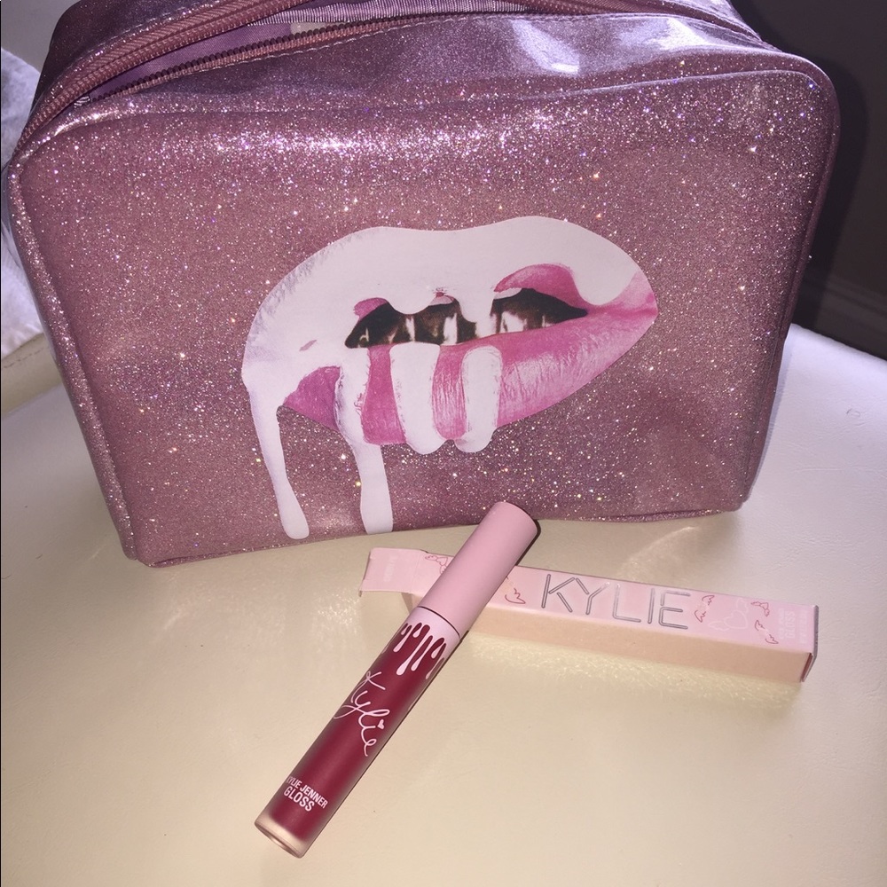 Makeup bag and lipgloss