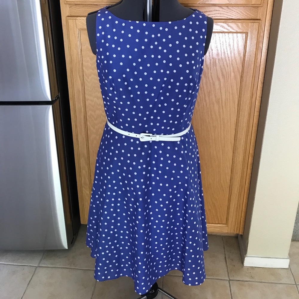 Blue Polka-dot dress