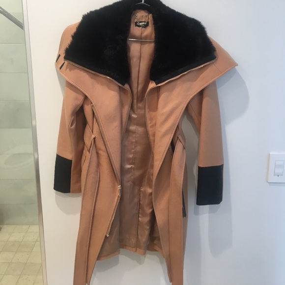 bebe Jackets & Blazers - BEBE faux fur pea coat