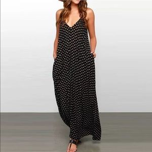 Polka Dot Maxi Dress (with pockets!)
