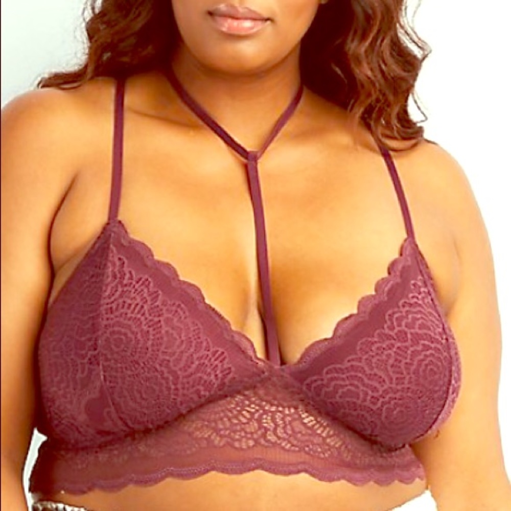 Longline chocker lacey bralette sexy