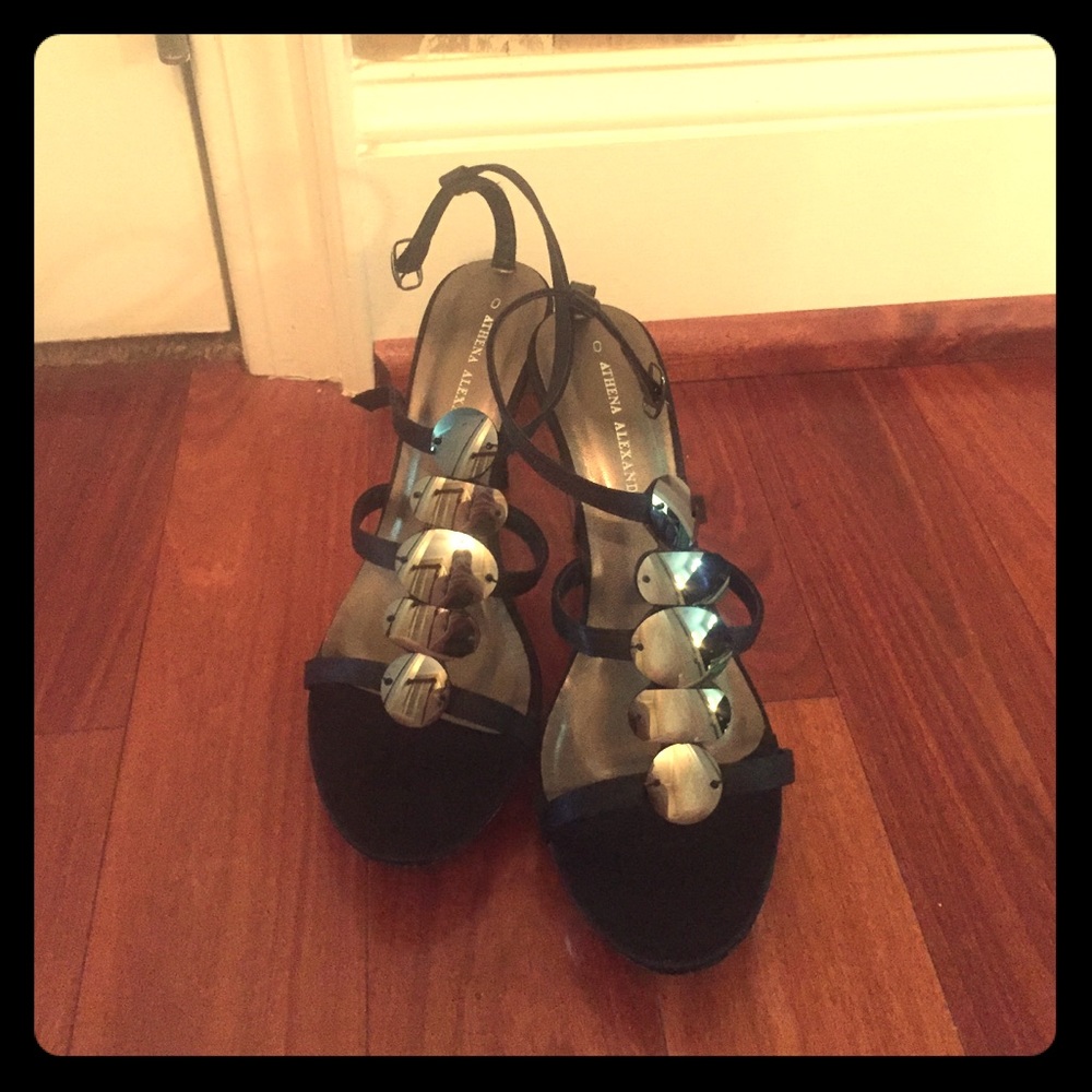 Athena Alexander navy blue heels