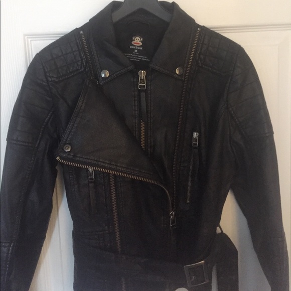 Basil belted leather biker jacket - Picture 3 of 8