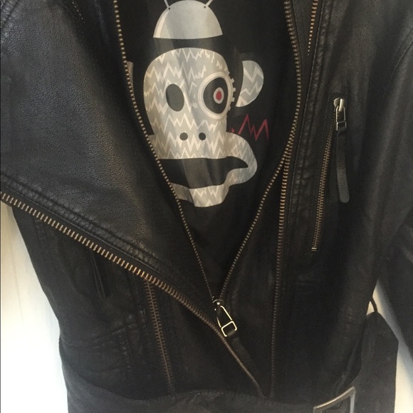 Basil belted leather biker jacket - Picture 7 of 8