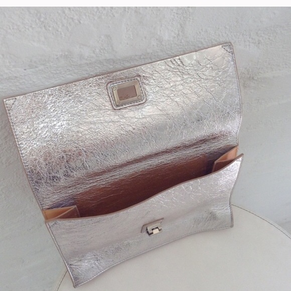 Proenza Schouler Lunchbox cream and silver clutch - Picture 2 of 8