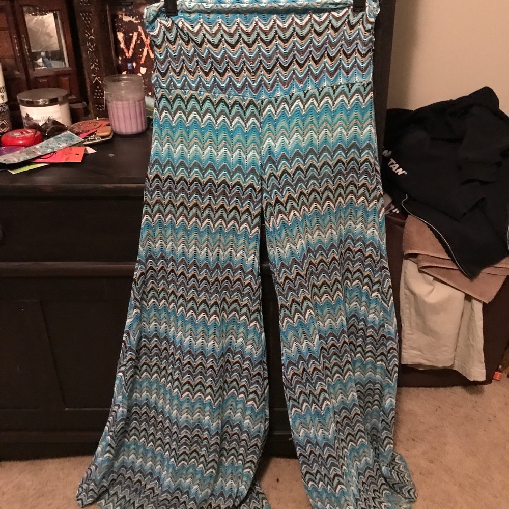 Long patterned festival bell bottom pants