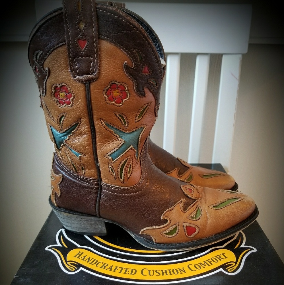 Dan Post Kids Cowboy Boots Blue Bird sz 11.5