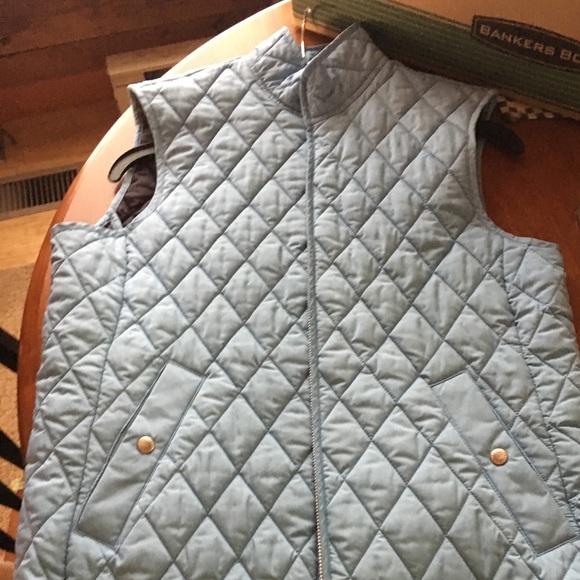 Land’s End Jackets & Blazers - Land’s End Woman’s Powder Blue Quilted Vest (M)