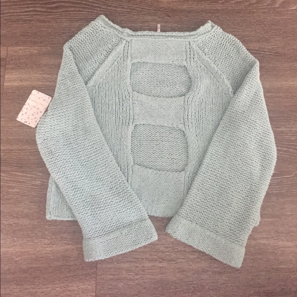Free People Endless Stories Sweater/Sea Spray - S - Picture 2 of 6