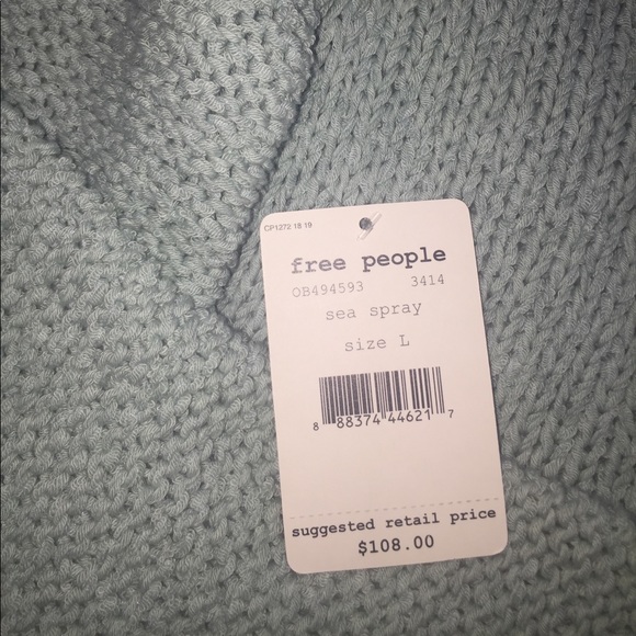 Free People Endless Stories Sweater/Sea Spray - S - Picture 6 of 6