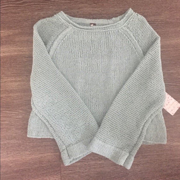 Free People Endless Stories Sweater/Sea Spray - S - Picture 4 of 6