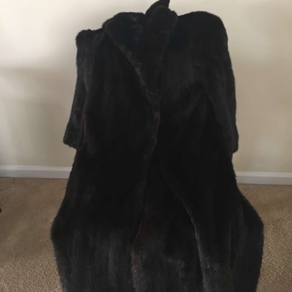 BLACK Female MINK full length S/M 100% Authentic